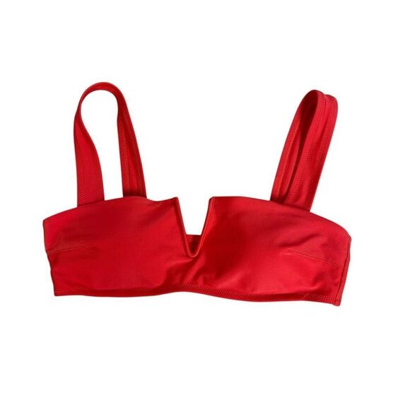 Aerie Bandeau Bikini Top Orange size Small NEW - Picture 2 of 7